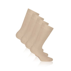 Rohner Bambus Unisexe Chaussettes remontant jusqu'aux genoux Beige 2 paire(s)