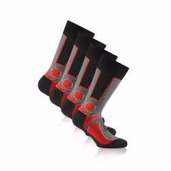 Rohner Trekking, Chaussettes d’athlétisme, Noir, Gris, Rouge, Adulte, Unisexe, 35-38, EUE