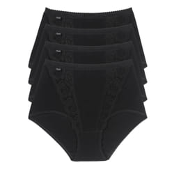 Sloggi - Pack x4 slips taille haute CHIC - 0071632 - Slips - Noir - 42
