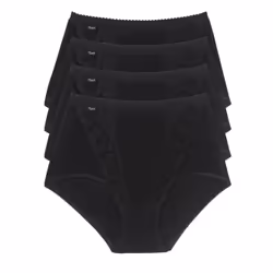 Sloggi - Pack x4 slips taille haute CHIC - 0071632 - Slips - Noir - 44