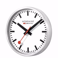 Mondaine A990.CLOCK.16SBB Horloge murale et de table Horloge à quartz Cercle Argent