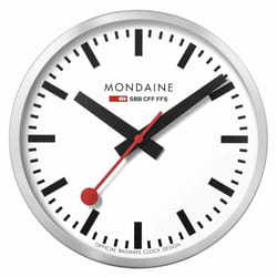 Mondaine A995.CLOCK.16SBB Horloge murale et de table Horloge à quartz Cercle Argent