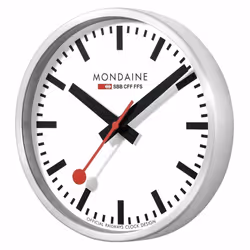 Mondaine A995.CLOCK.16SBB Horloge murale et de table Horloge à quartz Cercle Argent