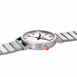 Mondaine Classic Montre bracelet Unisexe Quartz Argent
