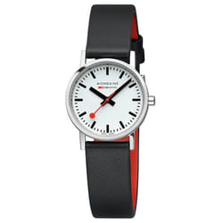Mondaine Classic Montre bracelet Unisexe Quartz Noir, Acier inoxydable Acier inoxydable