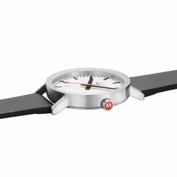 Mondaine Classic Montre bracelet Unisexe Quartz Noir, Acier inoxydable Acier inoxydable