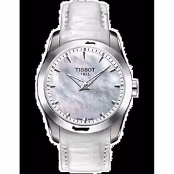 Montre Tissot Femme T-Trend Couturier Secret Date cuir blanc