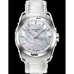 Montre Tissot Femme T-Trend Couturier Secret Date cuir blanc