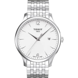 Montre Homme Tissot Tradition GMT T0636101103700 Bracelet argenté en acier