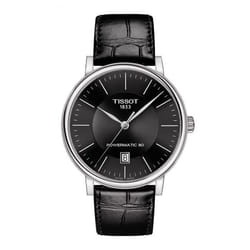 Montre Bracelet - TISSOT - Montre Tissot Carson - Automatique - Cuir noir - Verre saphir