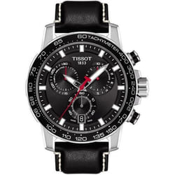 Montre - TISSOT - Supersport chrono - Bracelet cuir/tissu - Verre saphir - 45.5 mm