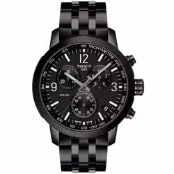 Montre Tissot PRC 200 Chronograph quartz T1144173305700 en acier inoxydable noir