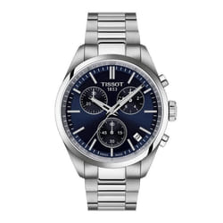 Montre - Tissot - PR100 Chrono - Acier inoxydable - Cadran bleu - Quartz Swiss Made