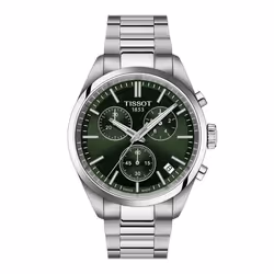 Montre homme - TISSOT - PR 100 - Chronographe - Acier inoxydable - Cadran vert