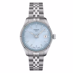 Montre femme - Tissot - Ballade - Acier - Cadran bleu guilloché - Quartz Swiss Made