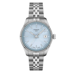 Montre femme - Tissot - Ballade - Acier - Cadran bleu guilloché - Quartz Swiss Made