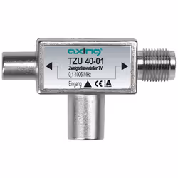 Axing TZU 40-01, Diviseur de câbles, 0,1 - 1006 MHz, Métallique, Mâle/Femelle, A, F, IEC
