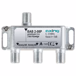Axing BAB 2-08P, Diviseur de câbles, 5 - 1218 MHz, Gris, A, 8 dB, F