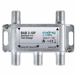 Axing BAB 3-10P, Diviseur de câbles, 5 - 1218 MHz, Gris, A, 10 dB, F