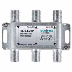 Axing BAB 4-20P, Diviseur de câbles, 5 - 1218 MHz, Gris, A, 20 dB, F