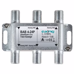 Axing BAB 4-24P, Diviseur de câbles, 5 - 1218 MHz, Gris, A, 24 dB, F