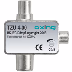 Axing TZU 4-00, Diviseur de câbles, 0,1 - 1006 MHz, Aluminium, Mâle/Femelle, IEC