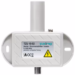 Axing TZU 10-02, 5 - 1006 MHz, Blanc, Plastique, Femelle/Femelle, 0,5 dB, 167 g