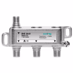Axing BVE 30-01, Diviseur de câbles, 5 - 1006 MHz, Argent, F, 77 mm, 17 mm