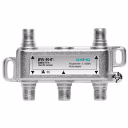 Axing BVE040011, Diviseur de câbles, 5 - 1006 MHz, Acier inoxydable, Femelle/Femelle, F, 77 mm