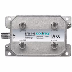 Axing BAB 4-02, Diviseur de câbles, 5 - 1006 MHz, Gris, Mâle, A, F