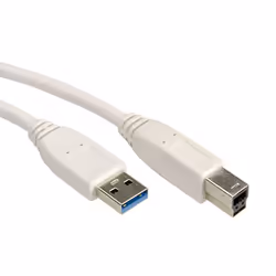 Value Câble USB 3.0 Type A-B 0,8m, 0,8 m, USB A, USB B, USB 3.2 Gen 1 (3.1 Gen 1), Mâle/Mâle, Blanc