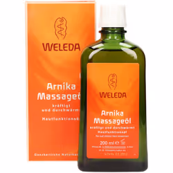 Weleda Arnica, Huile de massage, 200 ml, Soulage les muscles douloureux, Apaisant, Réchauffement, Lavande, Romarin, Arnica, H ...