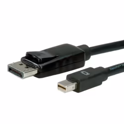 Value Câble DisplayPort DP M - Mini DP M 5,0m, 5 m, DisplayPort, Mini DisplayPort, Mâle, Mâle, Noir