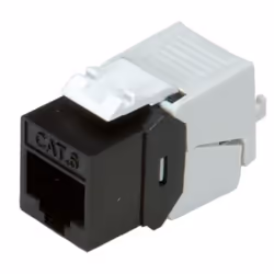 ROLINE Keystone Cat.6, non blindé, sans outil, SLIM, noir, Noir, RJ-45