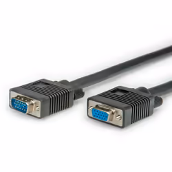 ROLINE Câble HD15 M/HD15 F 6,0m, 6 m, VGA (D-Sub), VGA (D-Sub), Mâle, Femelle, Noir