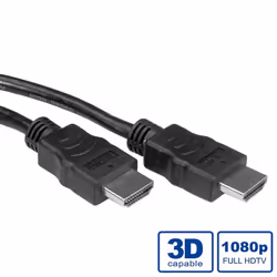 Value Câble HDMI High Speed avec Ethernet 7,5m, 7,5 m, HDMI Type A (Standard), HDMI Type A (Standard), 1920 x 1080 pixels, Co ...