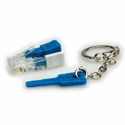 ROLINE Port lock RJ45 avec clé, Transparent, Plastique