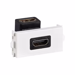 Value Système A/V, Module HDMI (1x HDMI femelle coudée), HDMI, HDMI, Noir, Blanc