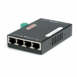 ROLINE Injecteur PoE Gigabit Ethernet, 4 ports, Gigabit Ethernet, 10,100,1000 Mbit/s, Noir, 30 W, 120 W, -20 - 70 °C