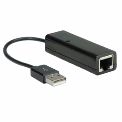 Value Convertisseur USB 2.0 - Fast Ethernet, Noir, 22 mm, 65 mm, 17 mm