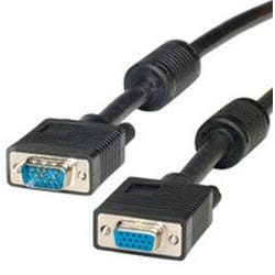 ROLINE HD15 M/HD15 F avec noyaux de ferrite 20,0m