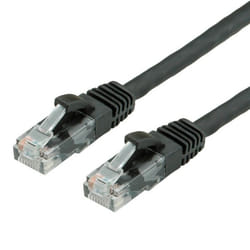 Value 0.5m UTP Cat.6a câble de réseau Noir 0,5 m Cat6a U/UTP (UTP)