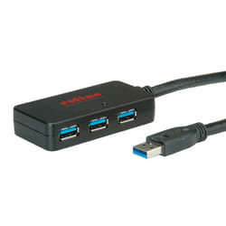 ROLINE Hub USB 3.0 4 ports avec Repeater 10m
