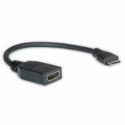 ROLINE Câble HDMI High Speed avec Ethernet, HDMI F - Mini HDMI M 0,15m, 0,15 m, HDMI Type A (Standard), HDMI Type C (Mini), 1 ...