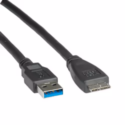 ROLINE USB 3.0 Câble, A M - Micro A M 0,8m, 0,8 m, USB A, Micro-USB A, USB 3.2 Gen 1 (3.1 Gen 1), Mâle/Mâle, Noir