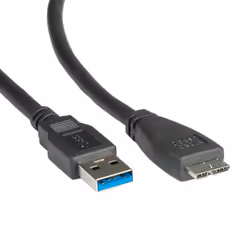 ROLINE USB 3.0 Cable, A M - Micro B M 0,8m, 0,8 m, USB A, Micro-USB B, USB 3.2 Gen 1 (3.1 Gen 1), Mâle/Mâle, Noir