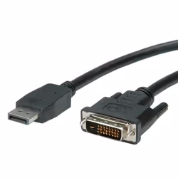 Value Câble DisplayPort DP M - DVI(24+1) M 1,0m, 1 m, DisplayPort, DVI-D, Mâle, Mâle, Noir