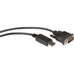 ROLINE 11.04.5771 câble vidéo et adaptateur 1 m DisplayPort DVI-D Noir