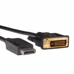 ROLINE Câble DisplayPort DP M - DVI M, LSOH 5,0m, 5 m, DisplayPort, DVI, Mâle, Mâle, Noir