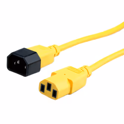 Secomp 19081521 Jaune 1,8 m Coupleur C14 Coupleur C13